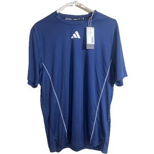 Adidas Men's Utility Shirt Sleeve Shirt Navy Blue/White Size M, Medium‎ NWT